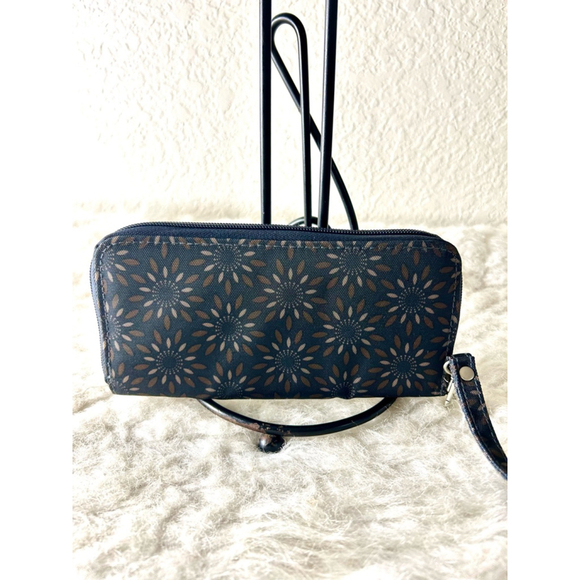 Travelon Safe ID RFID Blocking Chocolate Brown Zip around Wallet, Clutch - Picture 3 of 7